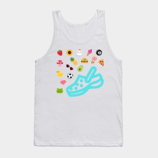 Croc with charms stickers Tank Top